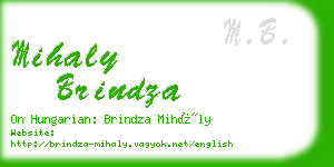 mihaly brindza business card